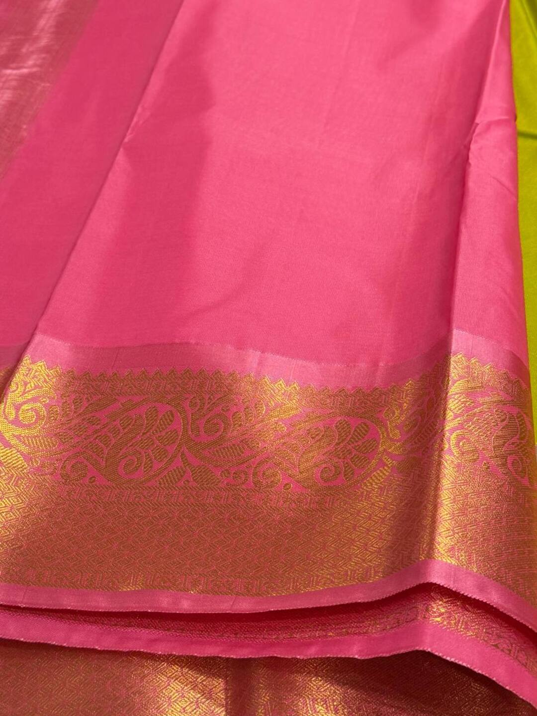 Apple Green Cotton Silk Saree