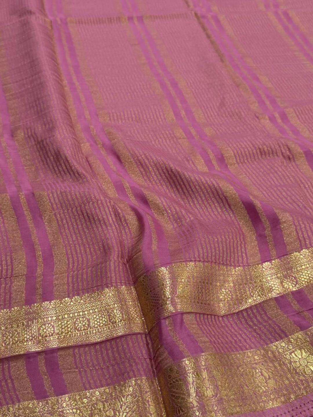 Light Purple Chiffon Silk Saree