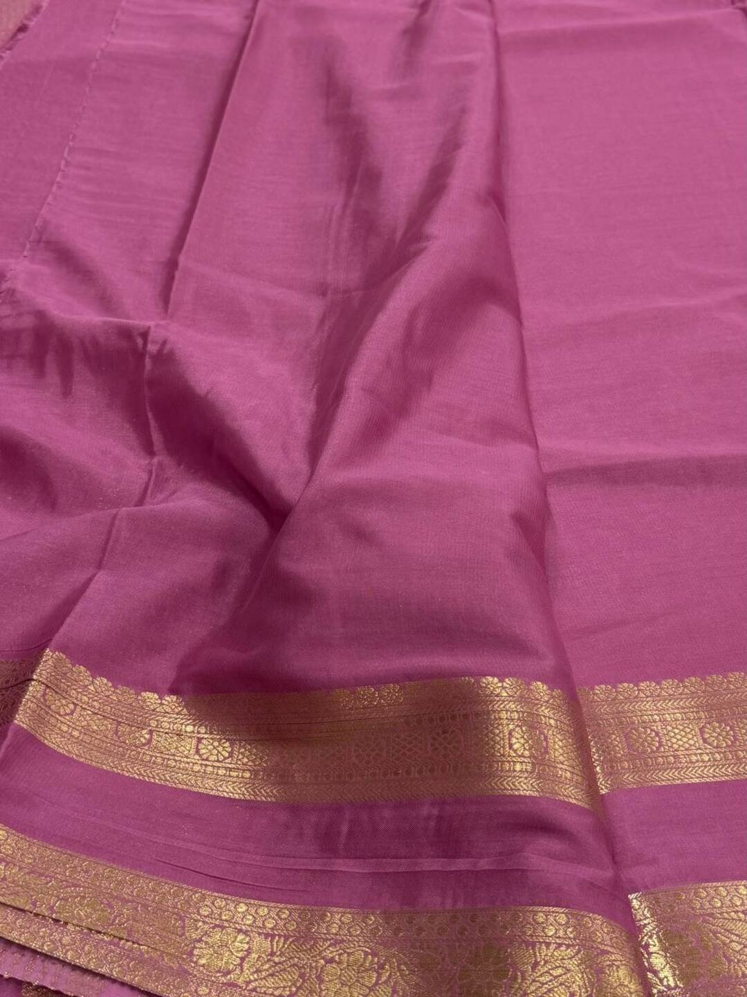 Light Purple Chiffon Silk Saree