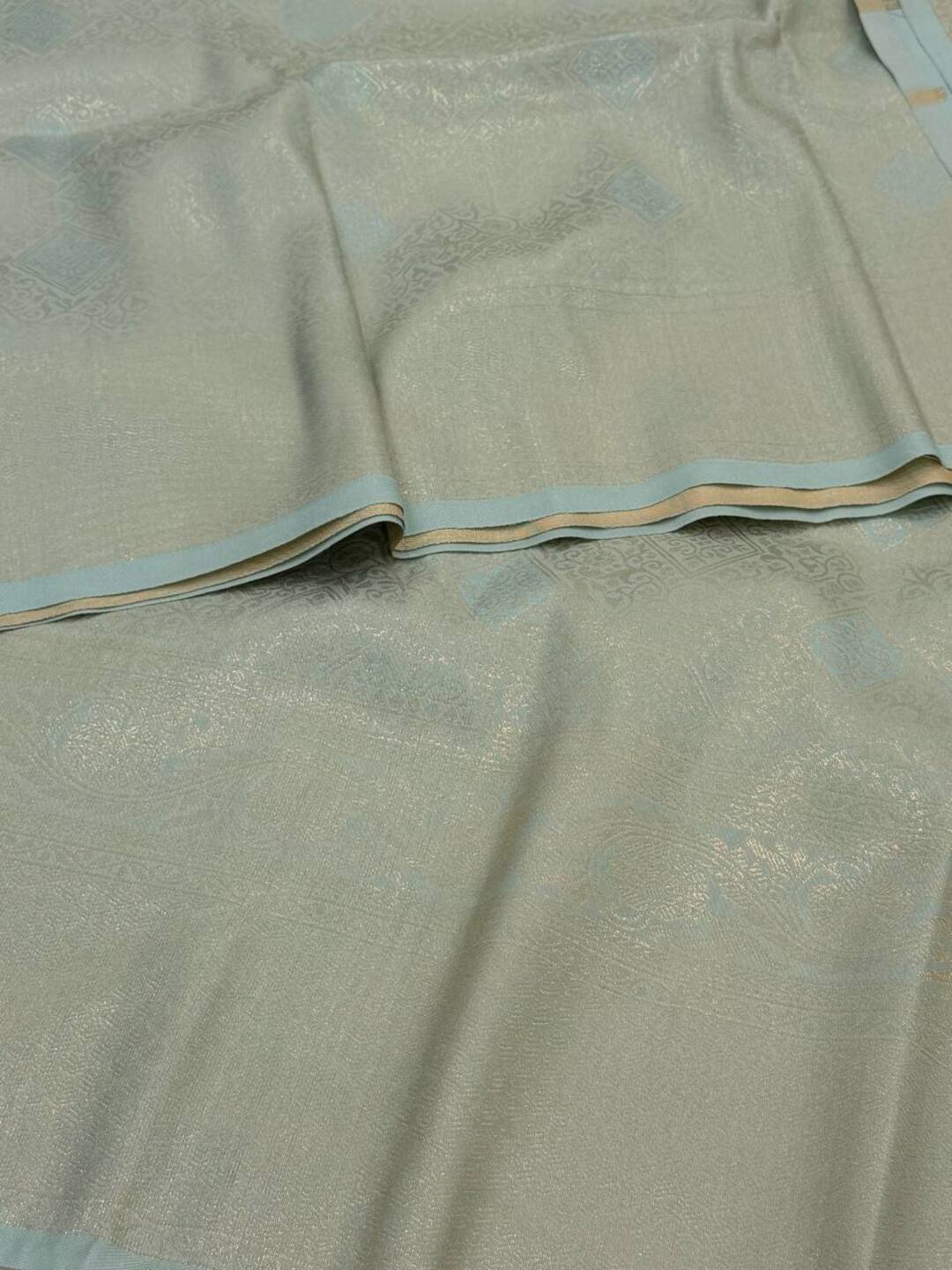 Icy Blue Cotton Silk Saree