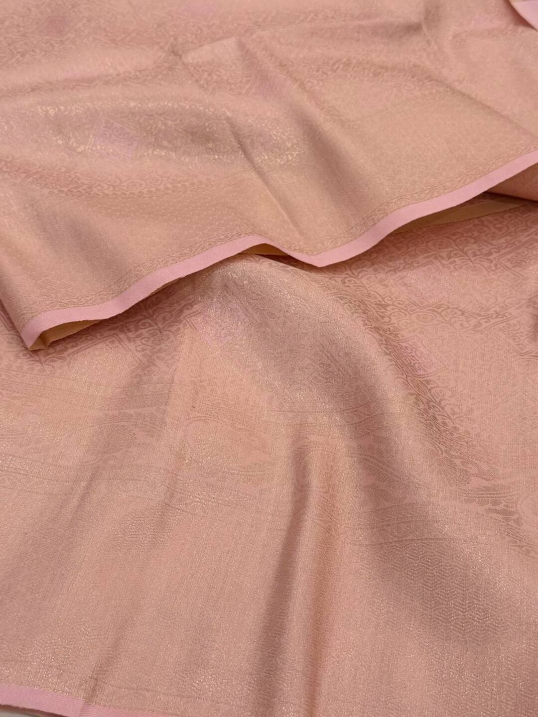 Pastel Pink Cotton Silk Saree