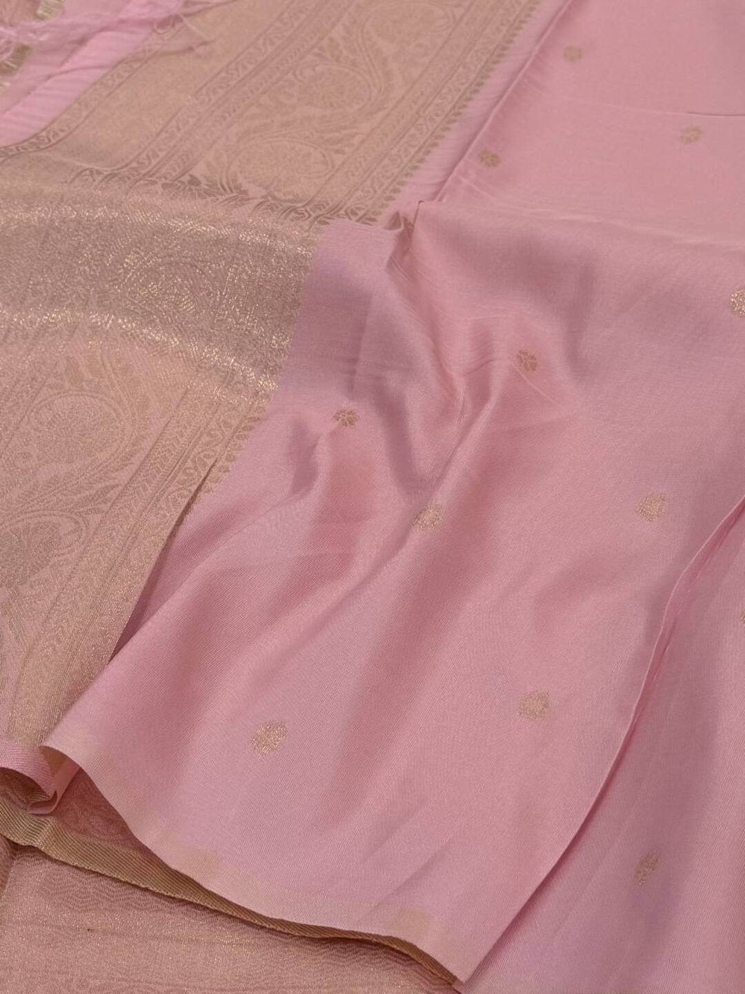 Pastel Pink Cotton Silk Saree