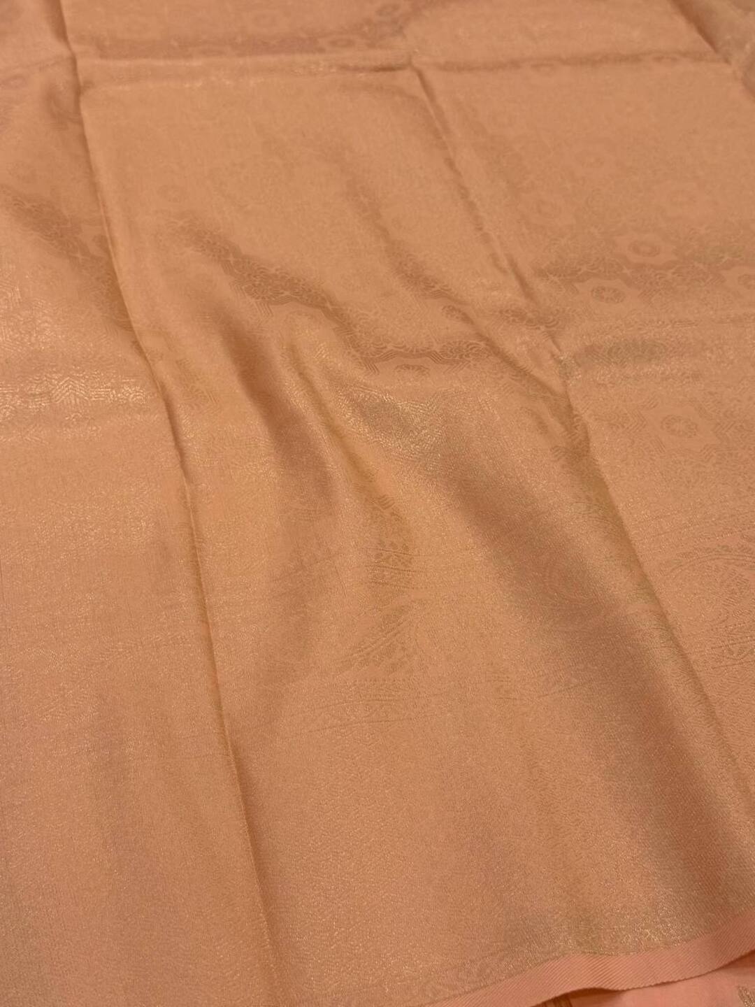 Peach Cotton Silk Saree