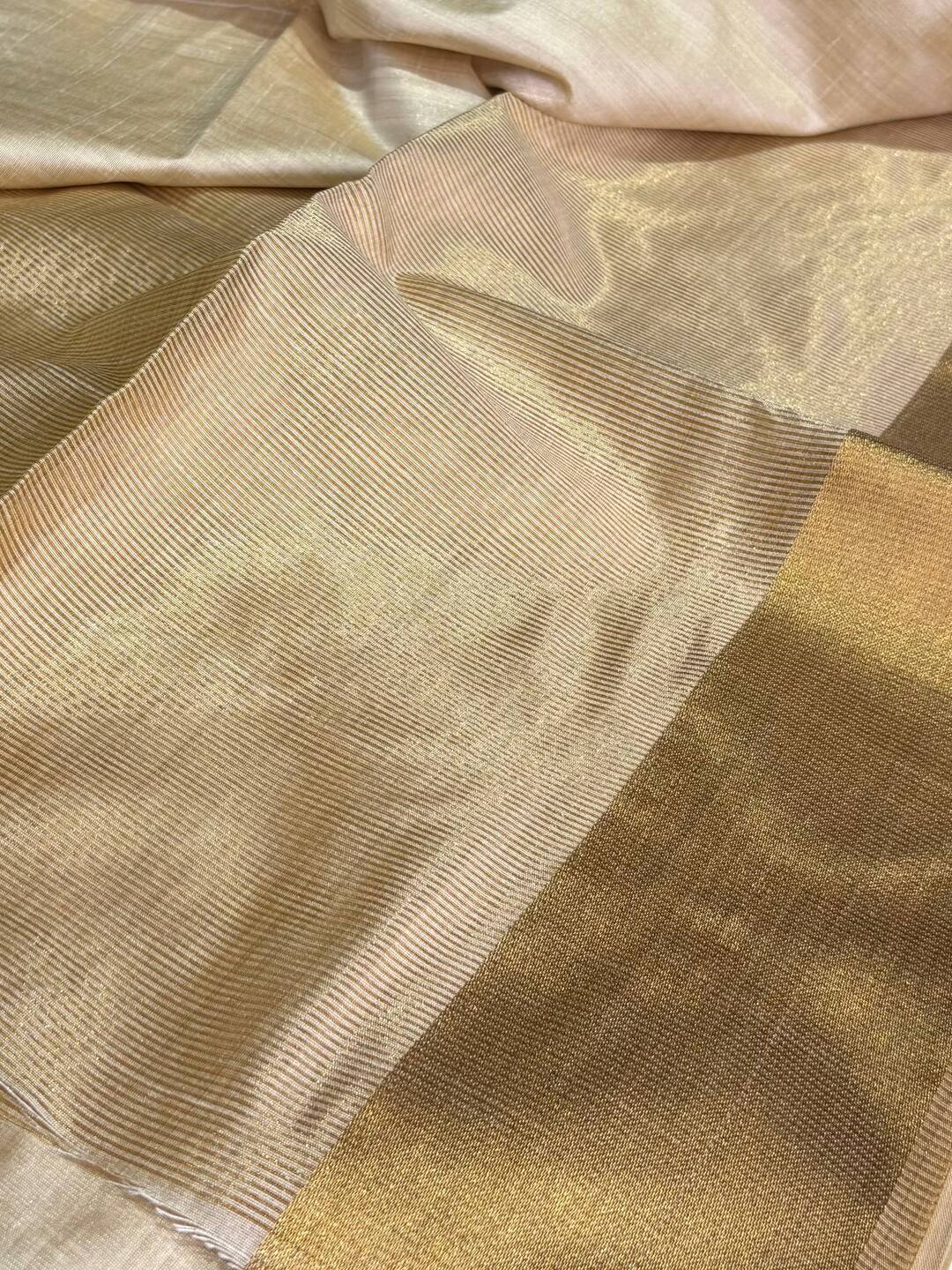 Off White Cotton Silk Saree
