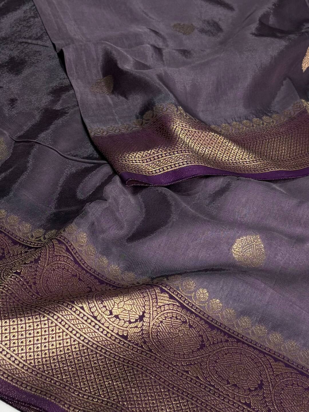 Grey Banaras Cotton Saree