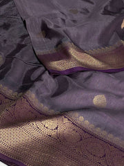Grey Banaras Cotton Saree