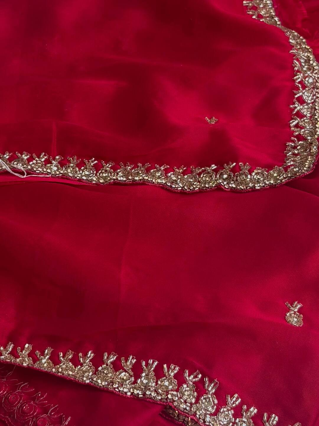 Hot Pink Georgette Saree