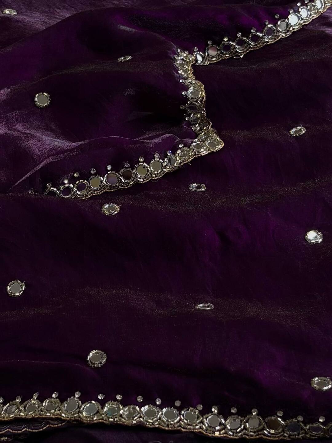 Royal Purple Georgette Silk Saree