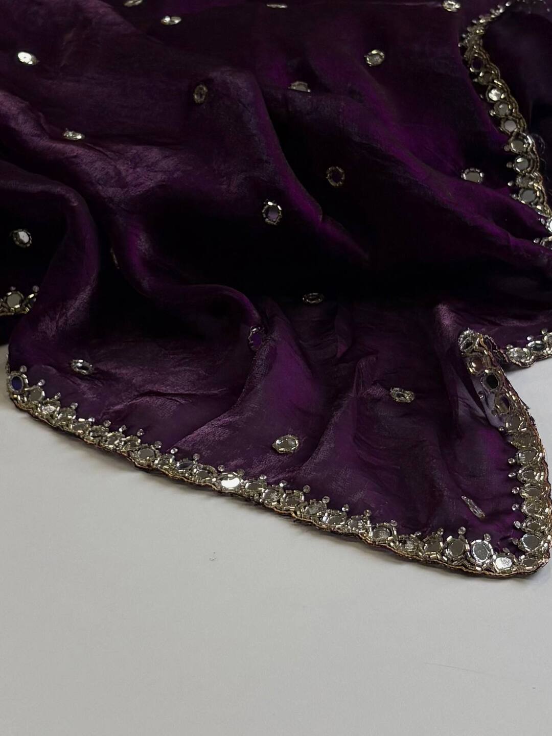 Royal Purple Georgette Silk Saree
