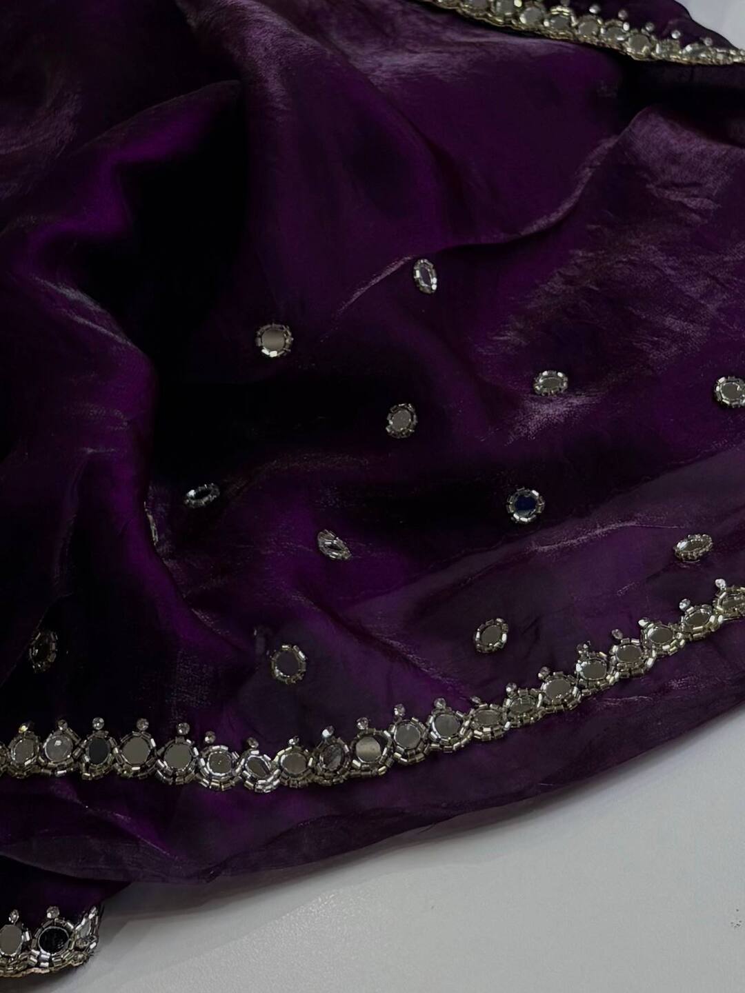 Royal Purple Georgette Silk Saree