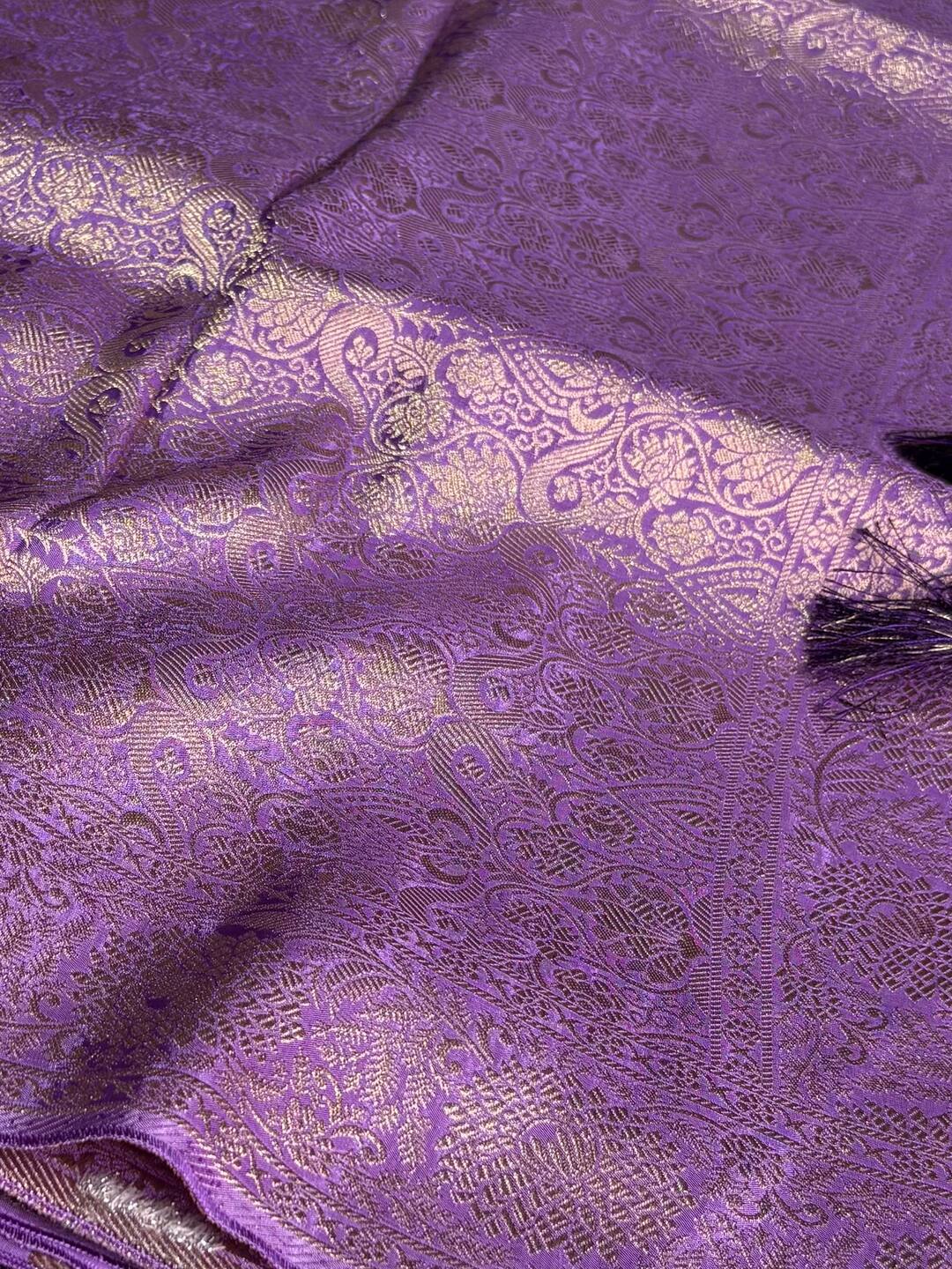 Royal Purple Banaras Chiffon Silk Saree