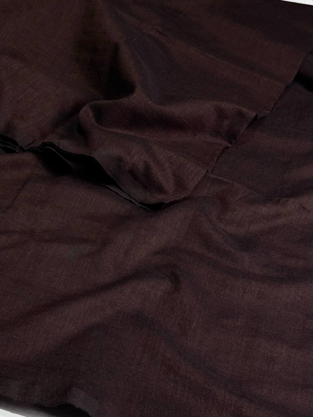 Deep Dark Brown Kadhi Cotton Saree