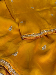 Yellow Georgette Saree