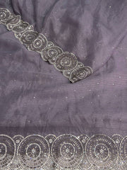 Dusty Purple Georgette saree