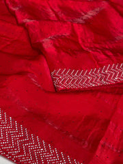 Chili Red Georgette saree