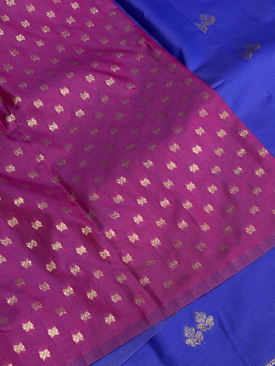 Royal Blue Cotton Silk Saree