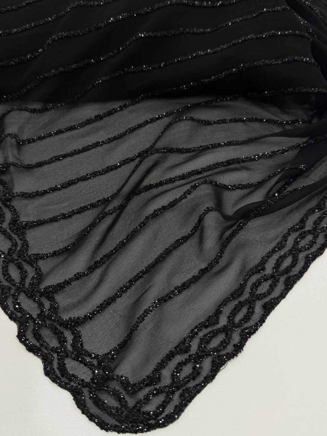 Black Georgette Silk Saree