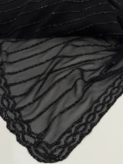 Black Georgette Silk Saree
