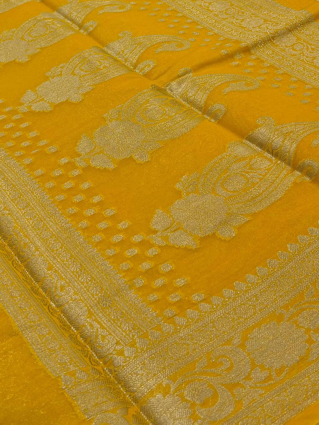 Yellow Banaras Cotton Saree