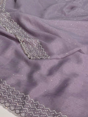 Dusty Purple Georgette saree