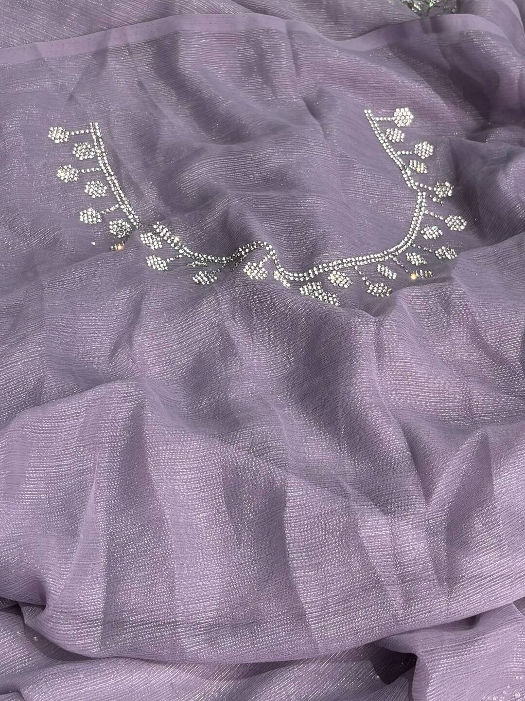 Dusty Purple Georgette saree