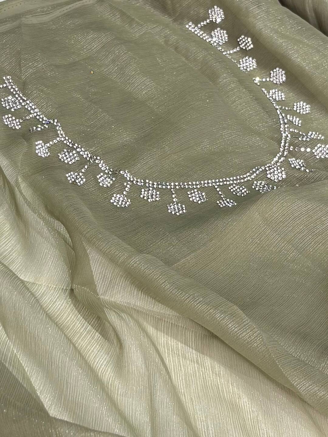 Sage Green Georgette saree