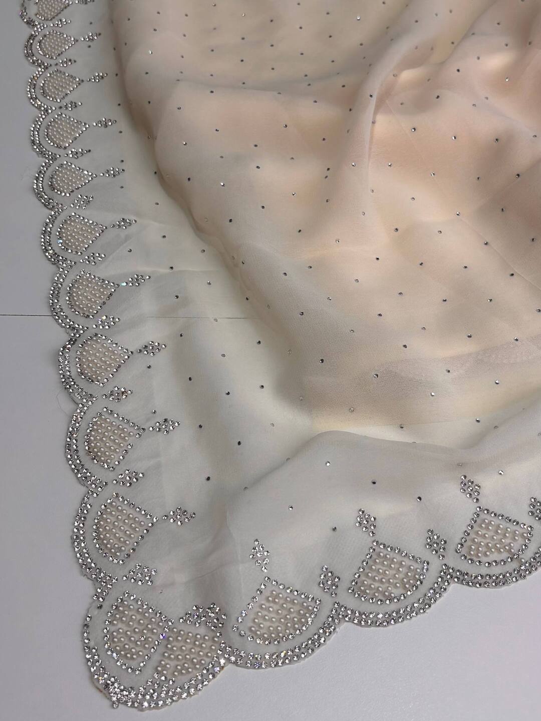 Off White Georgette saree