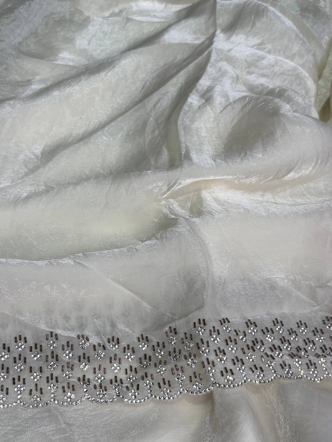 Off White Georgette saree