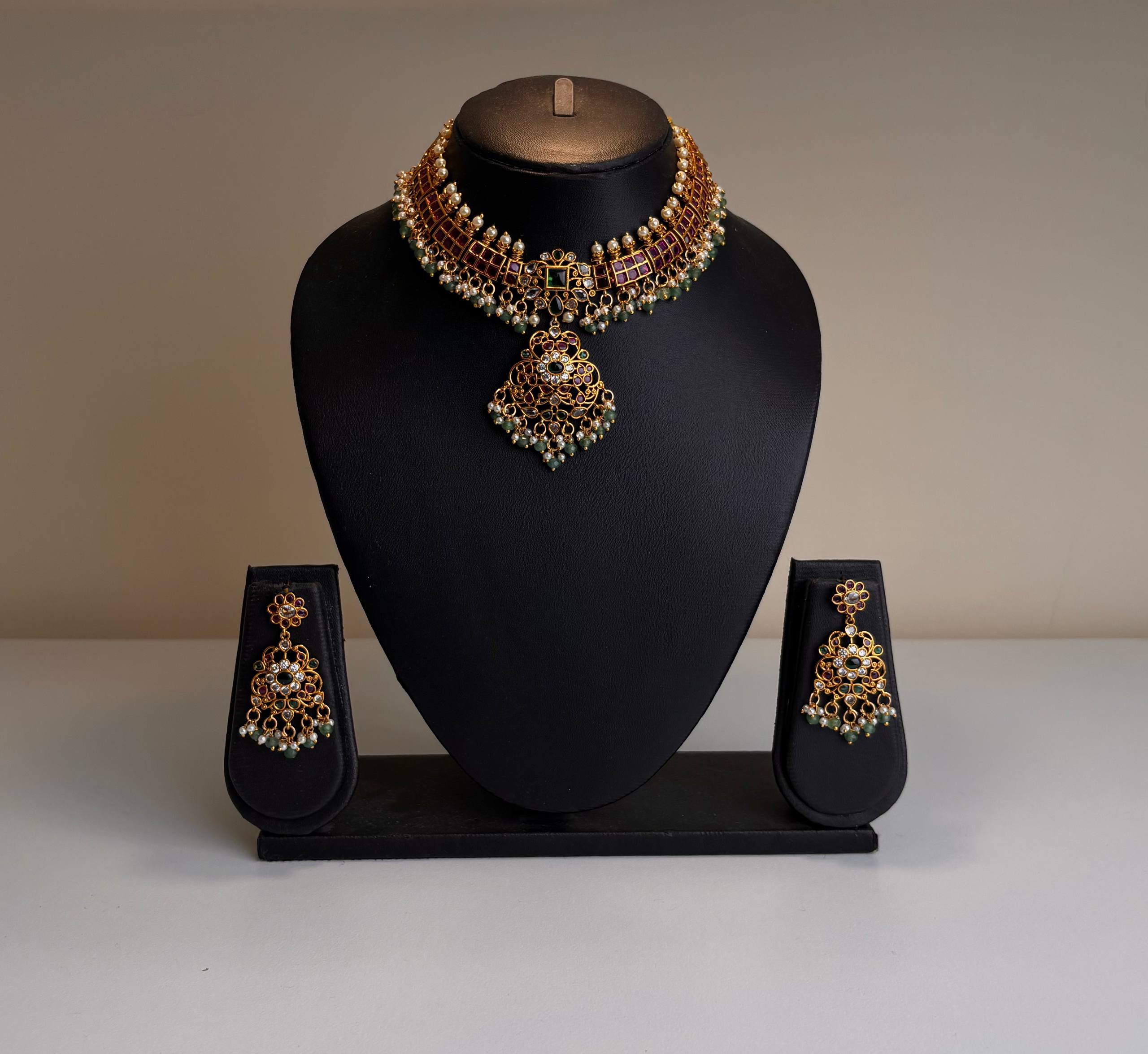 Necklace with Earrings Antique Jewelry