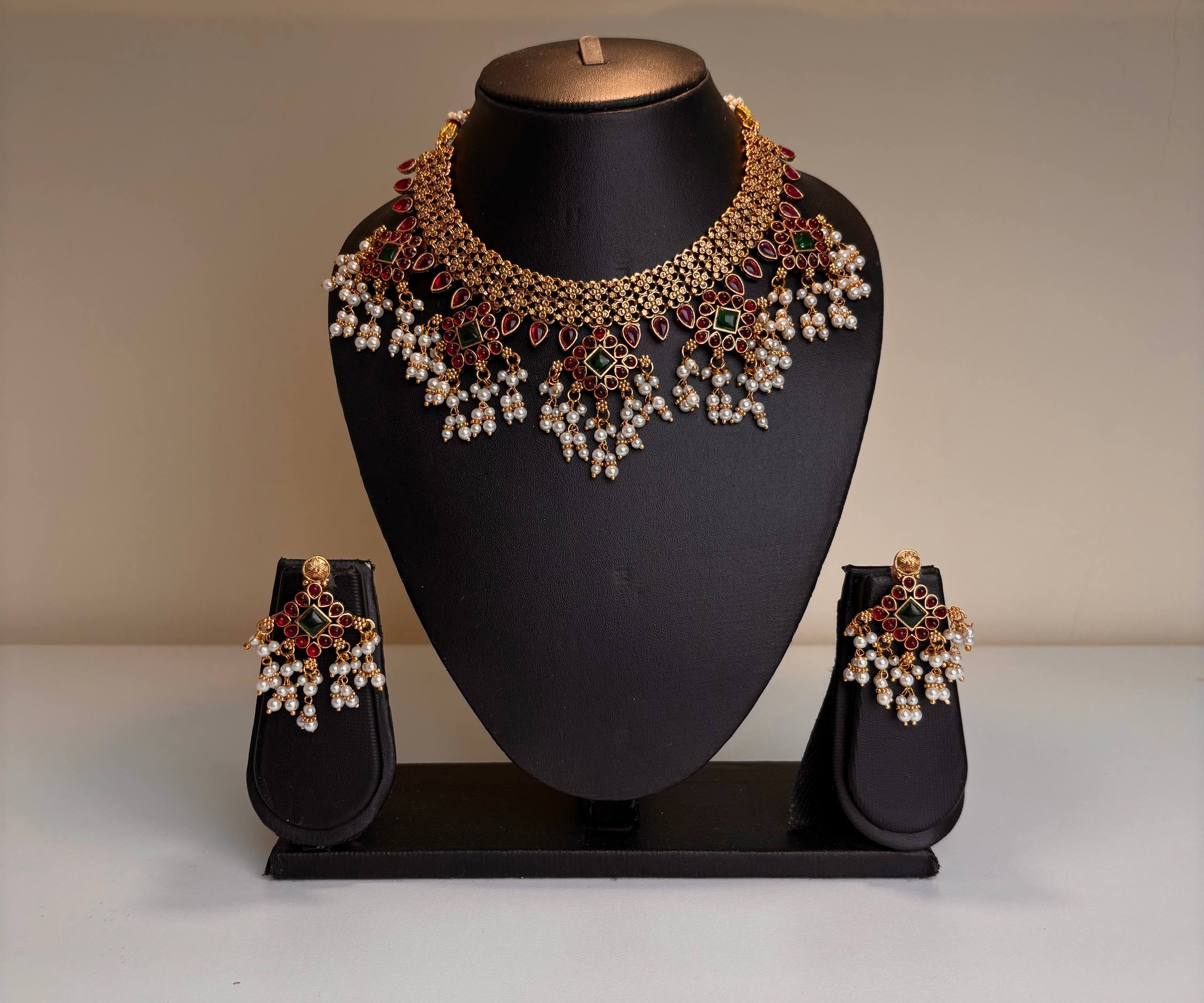Necklace with Earrings Antique Jewelry