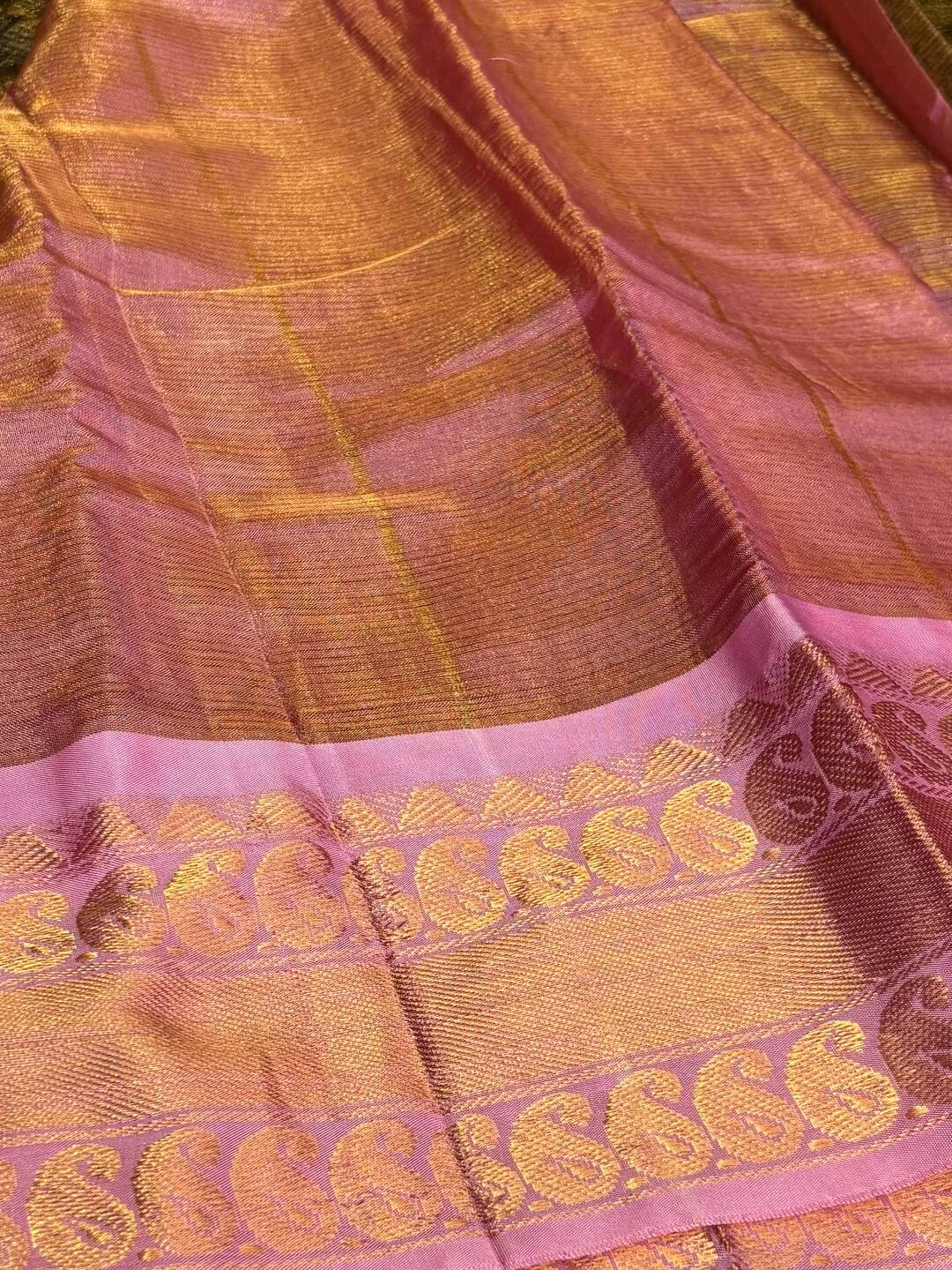 Golden Black Mangalagiri Silk Cotton Saree
