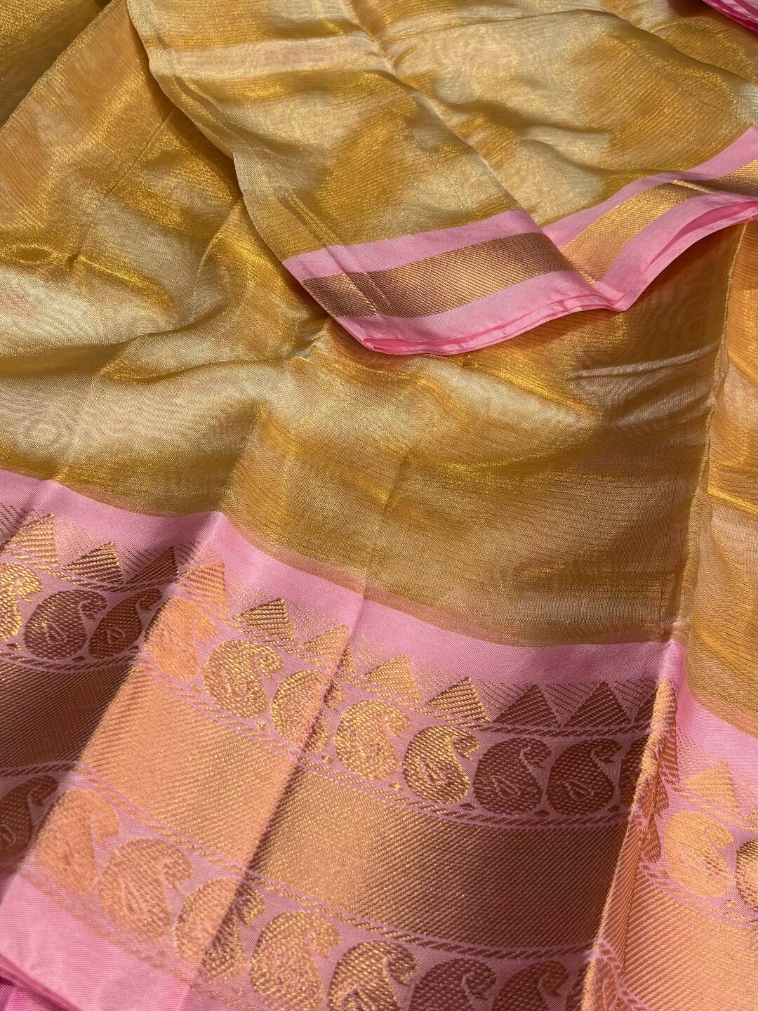 Gold Mangalagiri Silk Cotton Saree