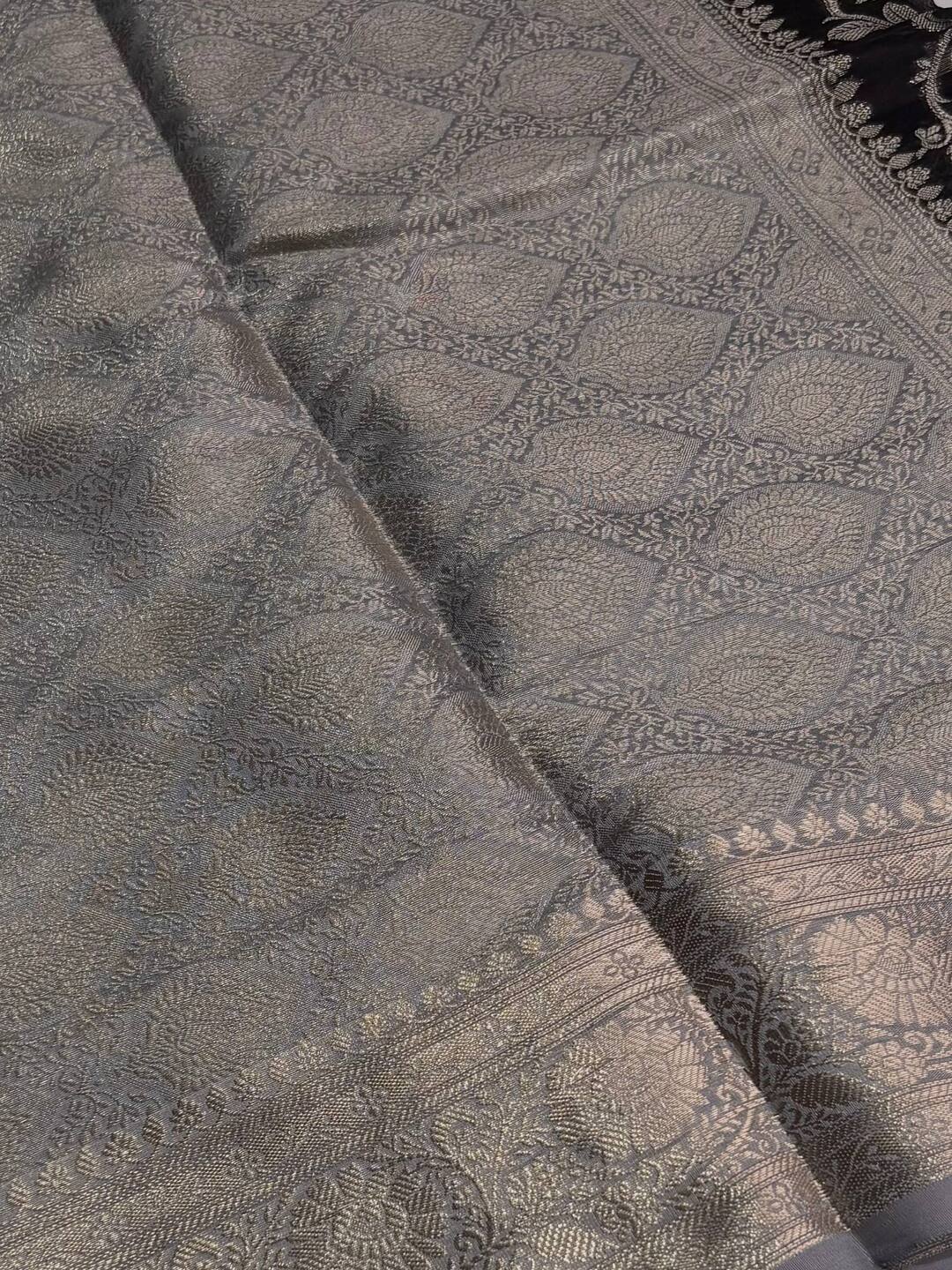 Black Banaras Cotton Silk Saree