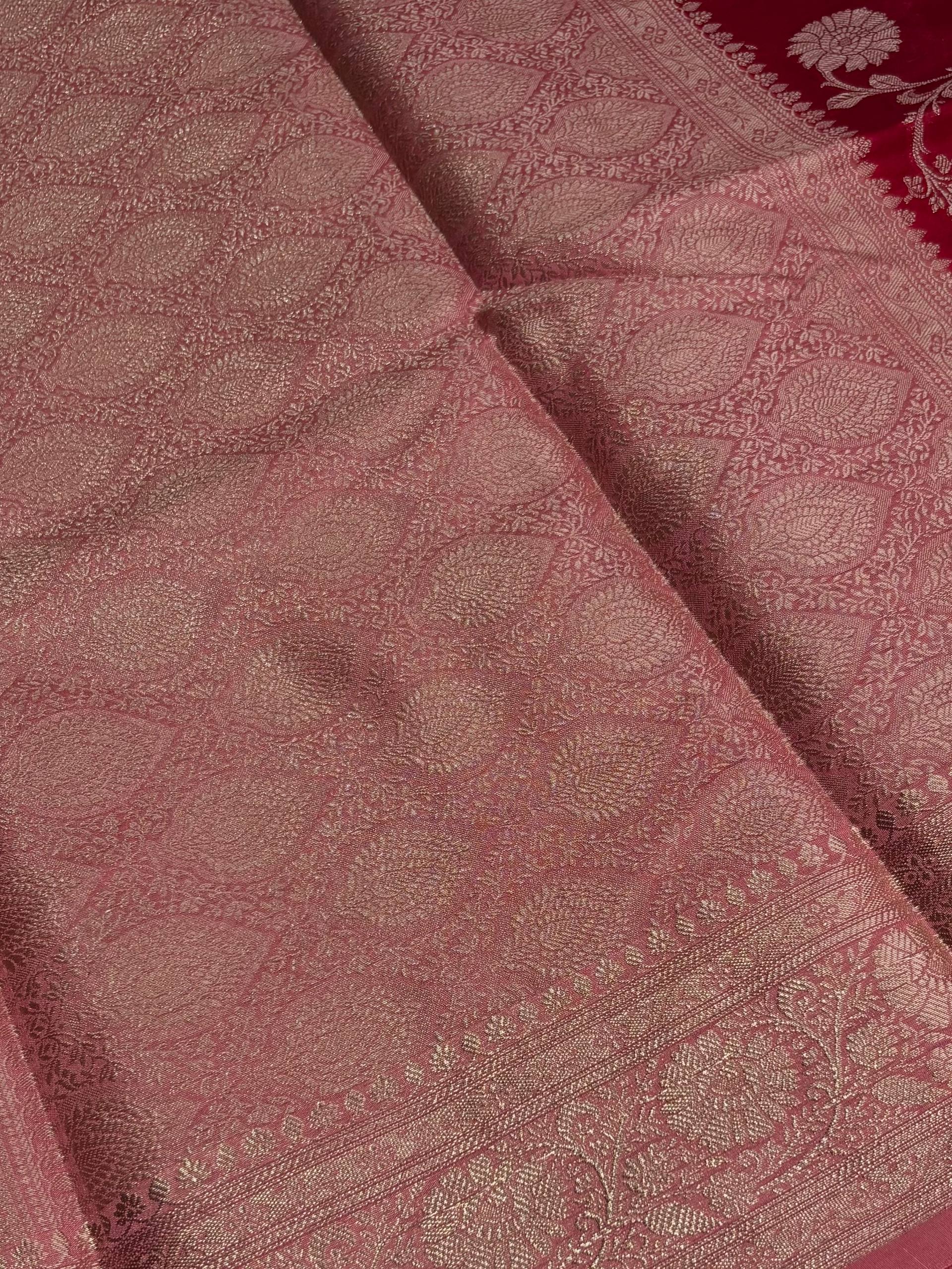 Red Banaras Cotton Silk Saree