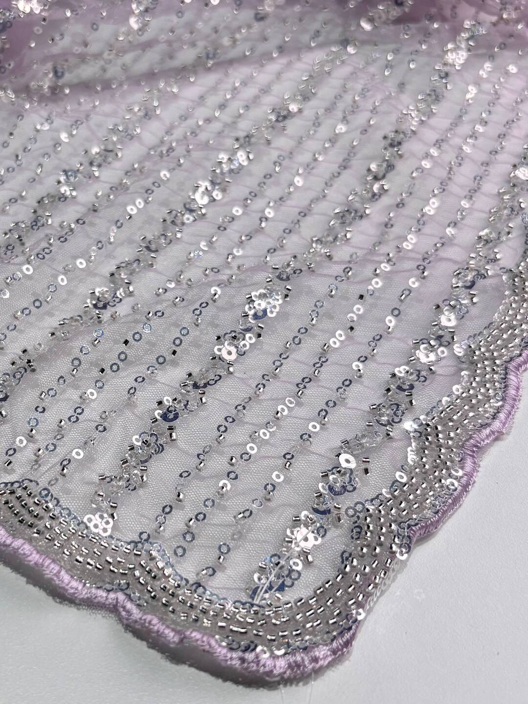 Baby Pink Net Georgette Saree