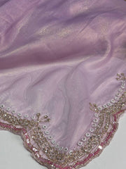 Pastel Purple Georgette Saree