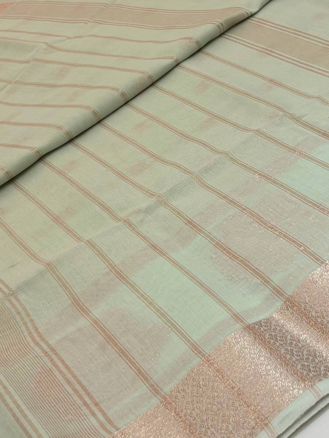 Pastel Green Soft Cotton Saree