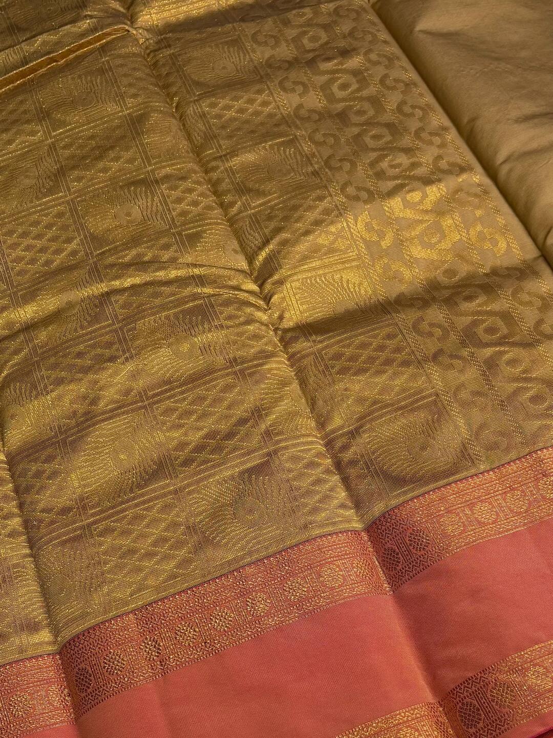 Olive Green Cotton Saree