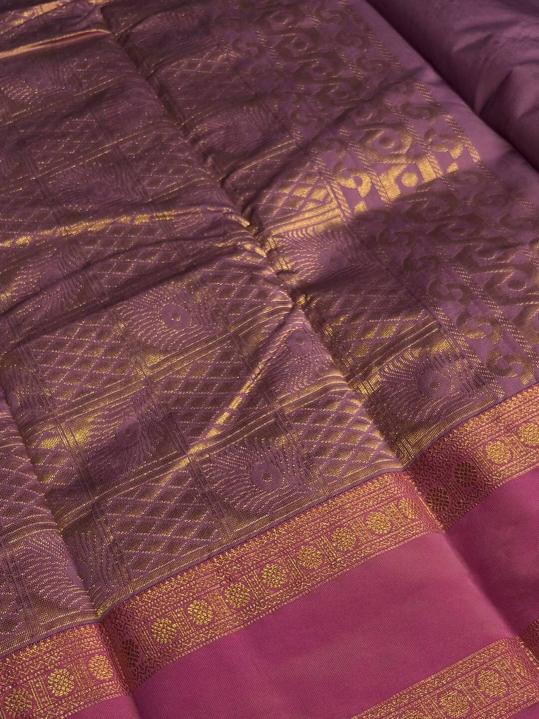 Dusty Purple Cotton Saree