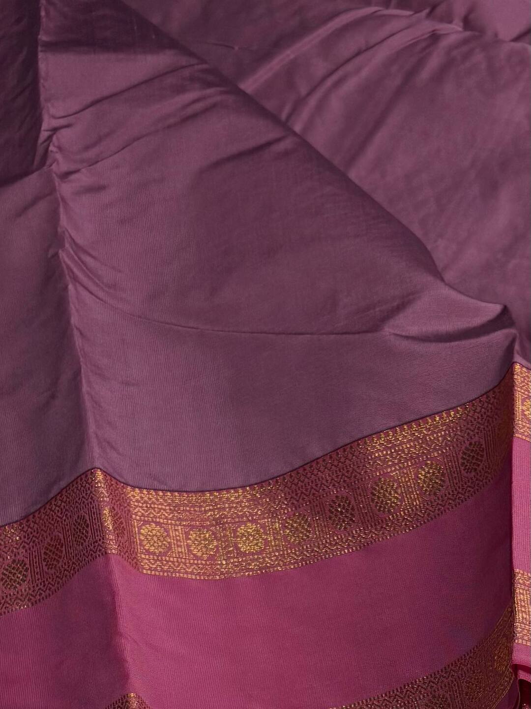 Dusty Purple Cotton Saree