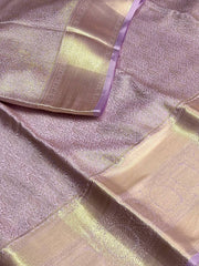Lavender Purple Semi Kanchi Silk Saree