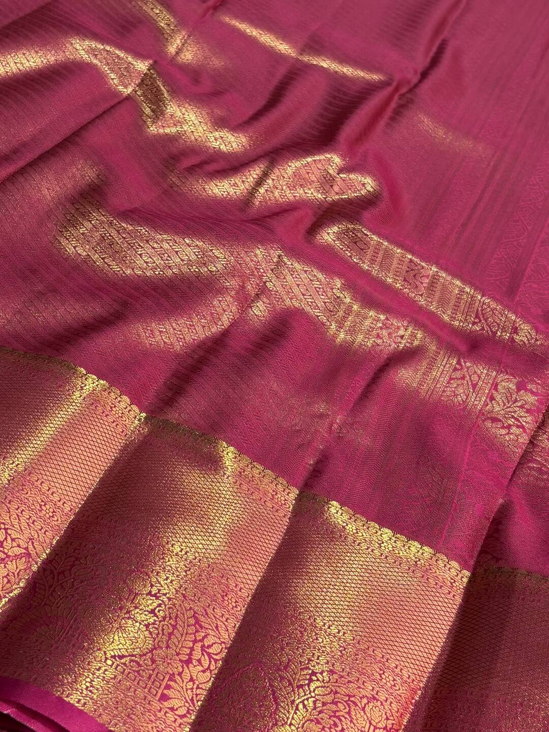 Magenta Pink Semi Kanchi Silk Saree