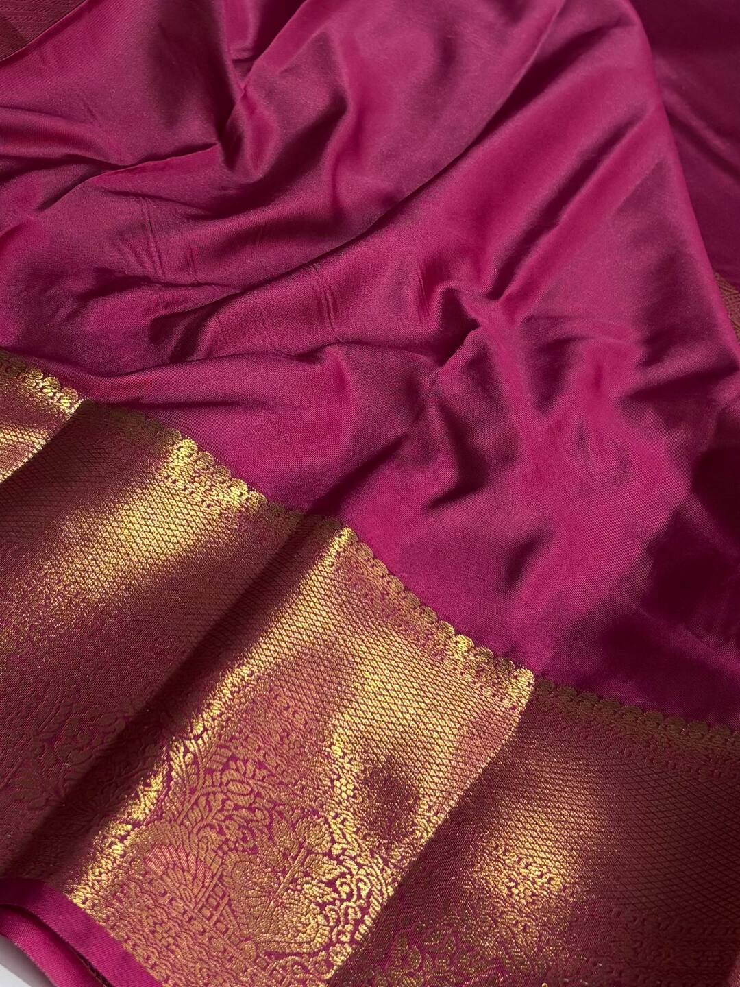 Magenta Pink Semi Kanchi Silk Saree