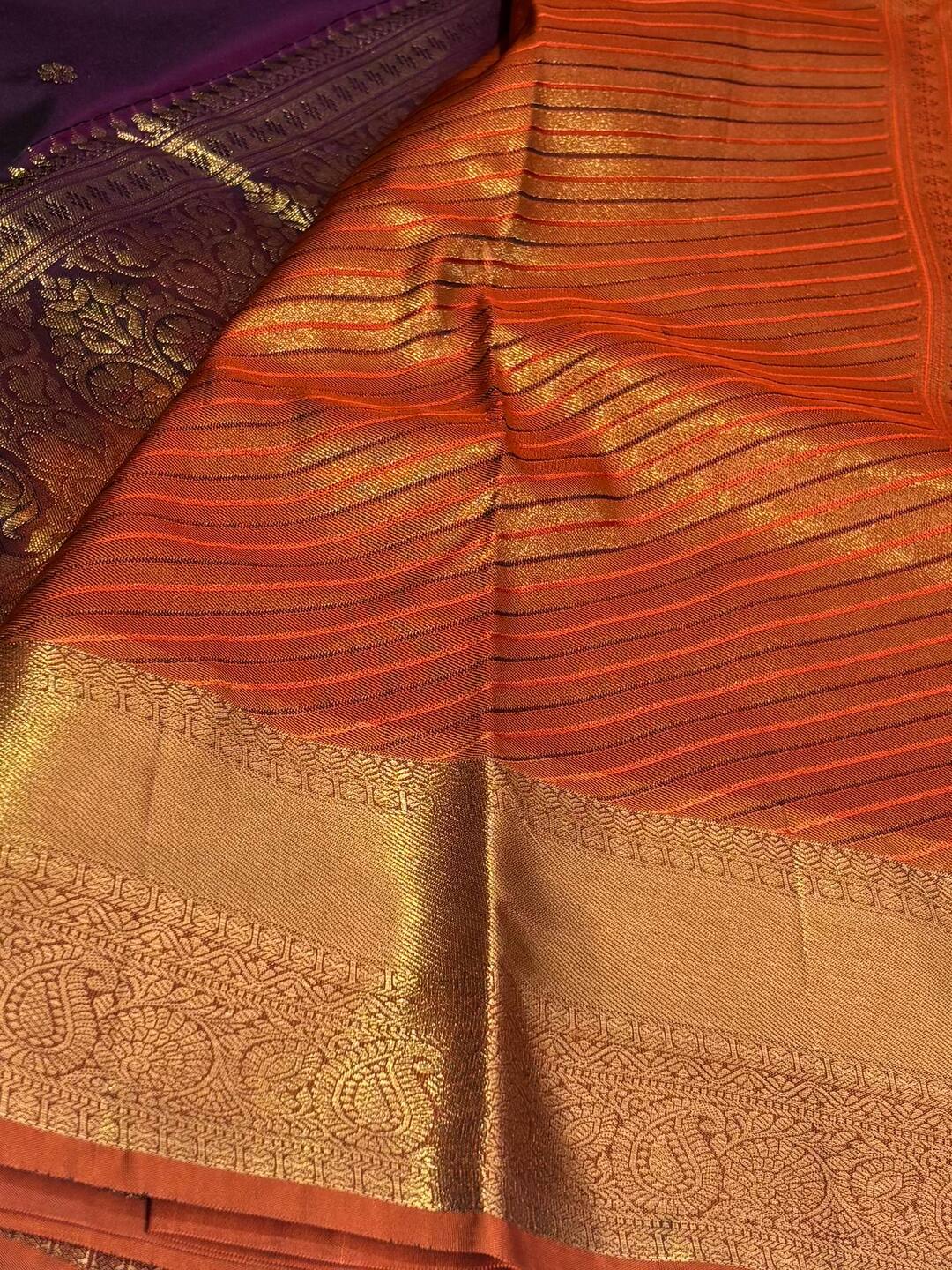 Royal Purple Semi Kanchi Silk Saree