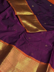 Royal Purple Semi Kanchi Silk Saree