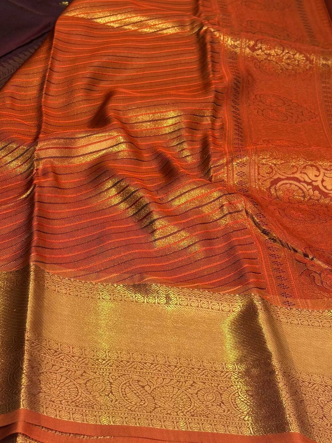 Maroon Semi Kanchi Silk Saree