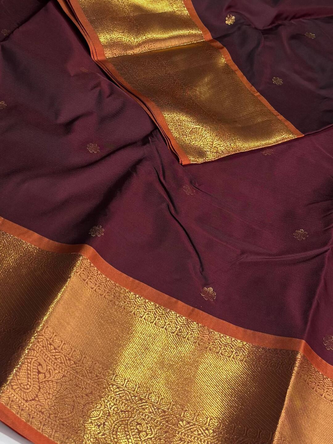 Maroon Semi Kanchi Silk Saree