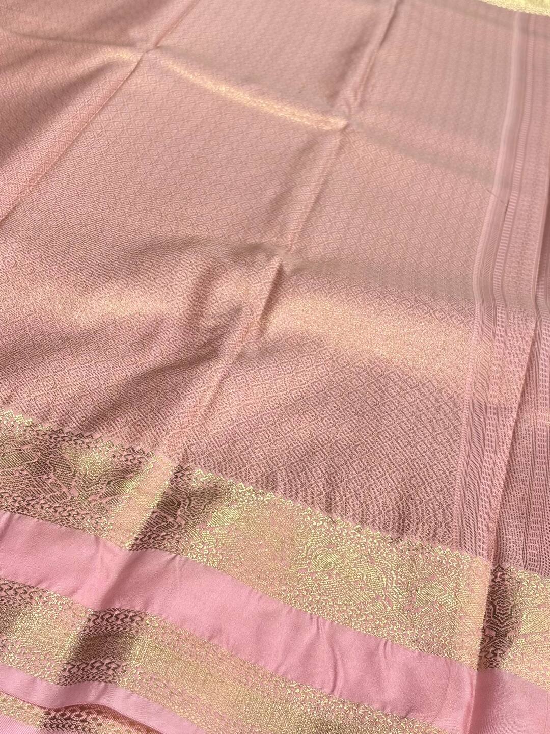Mustard Semi Kanchi Silk Saree