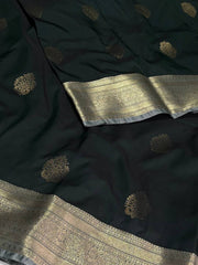 Emerald Green Semi Kanchi Silk Saree