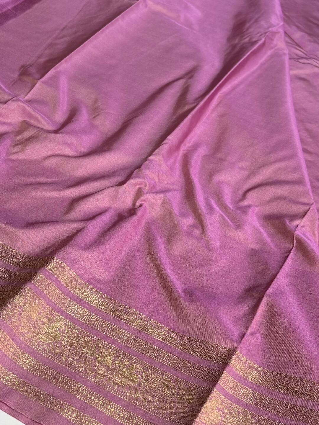 Dusty Pink Semi Kanchi Silk Saree
